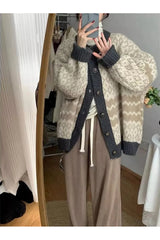 Retro Jacquard Button Cardigan same Shoptery