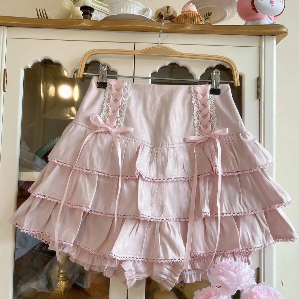 Kawaii Ball Gown Mini Skirt Pink China Shoptery