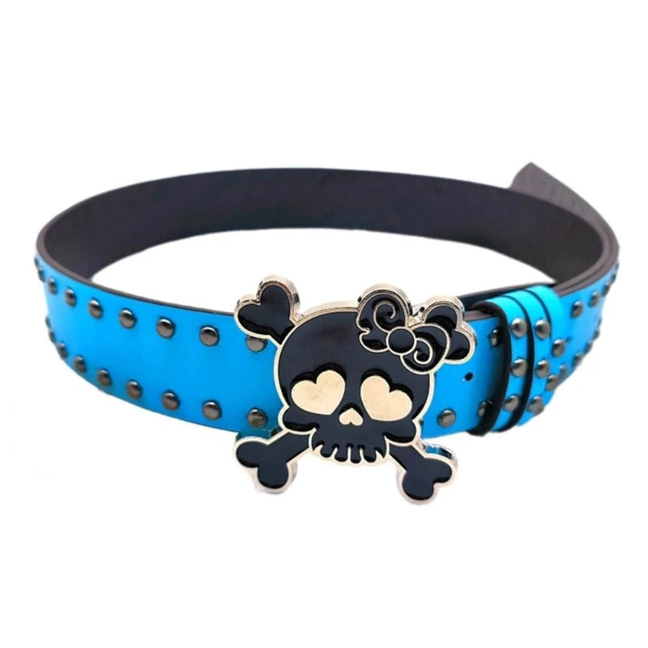 Pastel Goth Skull Belt Blue Shoptery