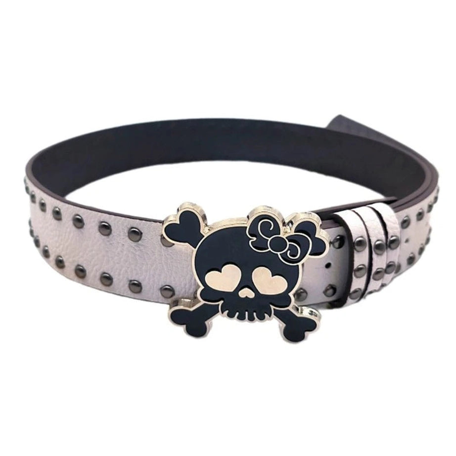 Pastel Goth Skull Belt White Shoptery