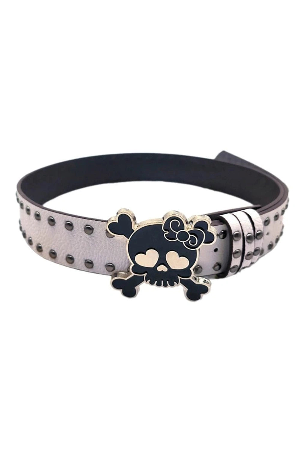 Pastel Goth Skull Belt White Shoptery