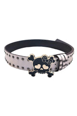 Pastel Goth Skull Belt White Shoptery