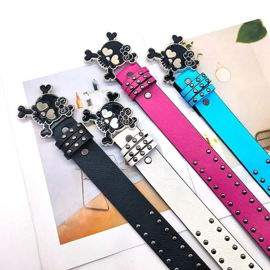 Pastel Goth Skull Belt Shoptery