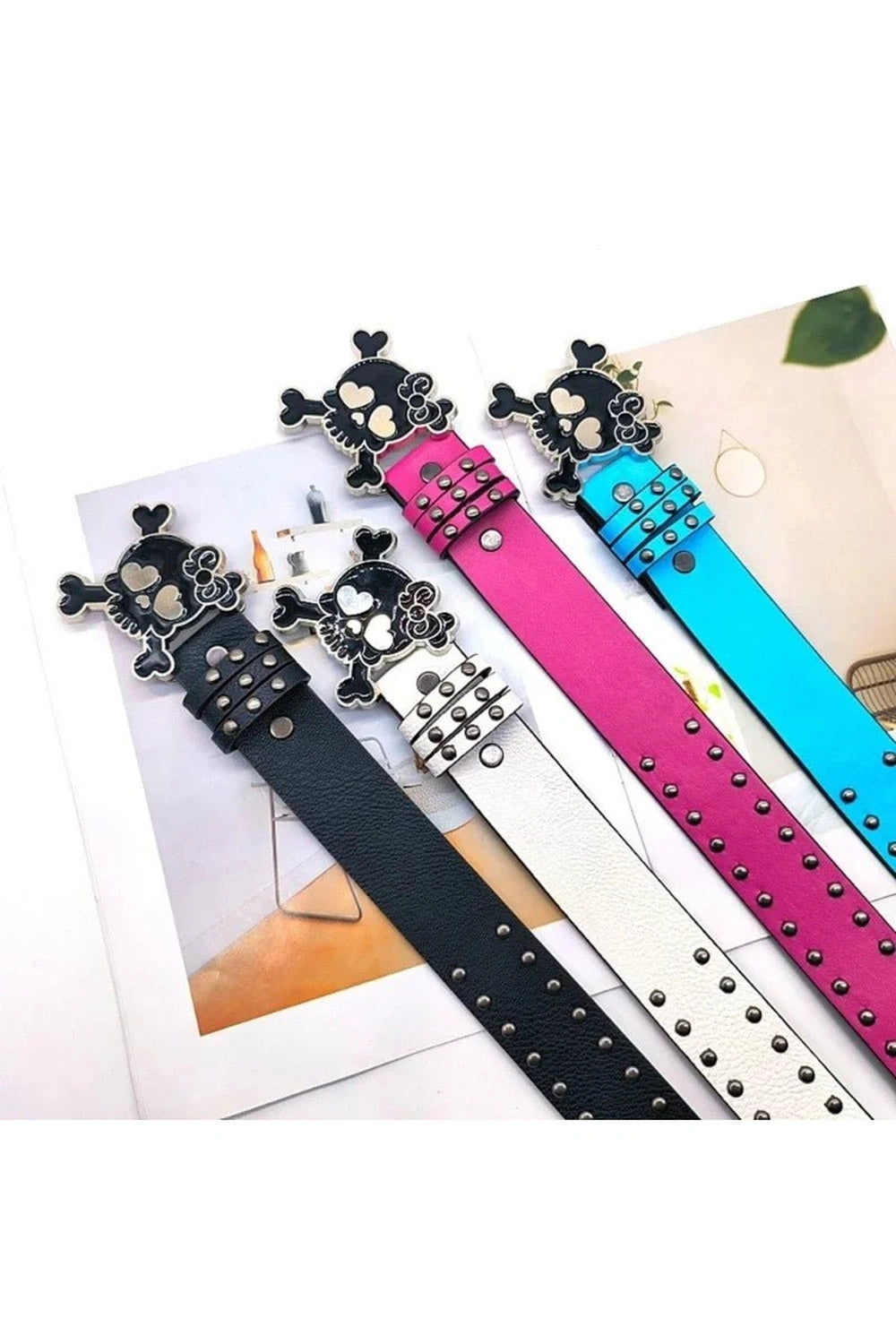 Pastel Goth Skull Belt Shoptery