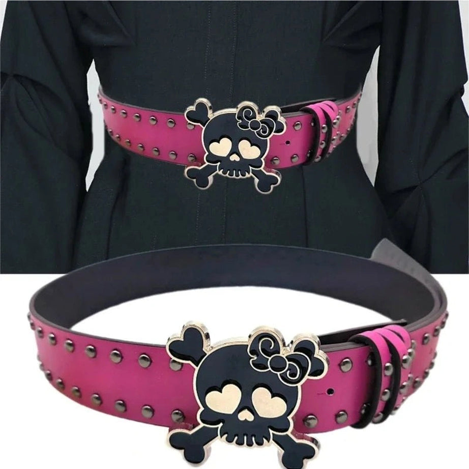 Pastel Goth Skull Belt Shoptery