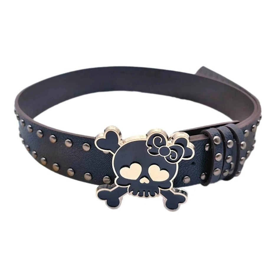 Pastel Goth Skull Belt Black Shoptery