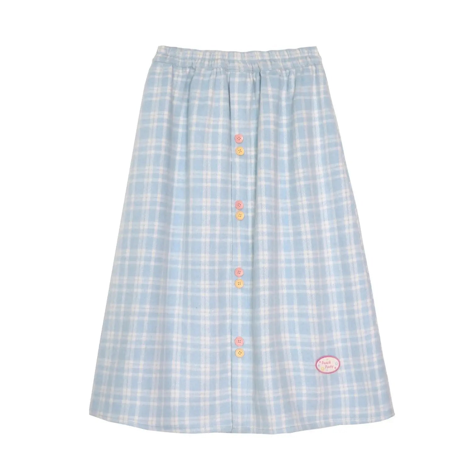 Kawaii Pastel Plaid A - Line Skirt - Skirts