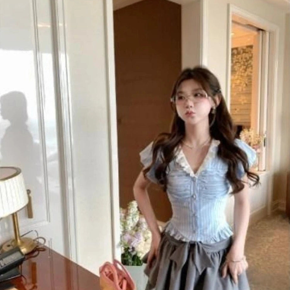 Kawaii Stripe Suit Set Shoptery