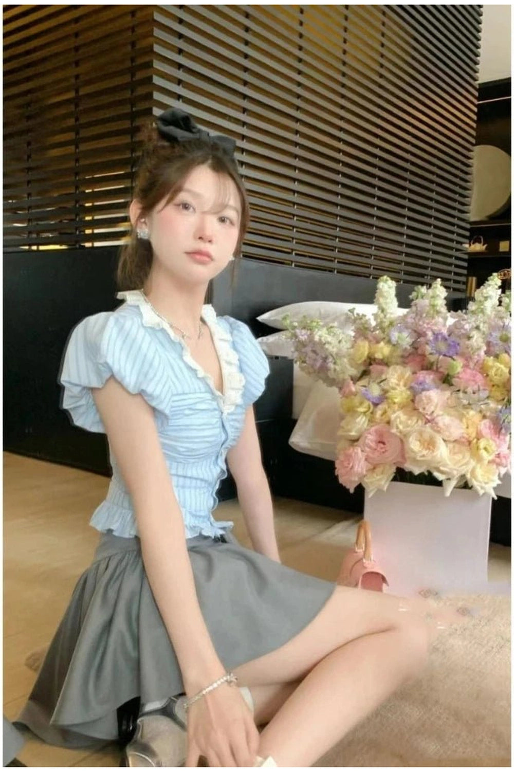 Kawaii Stripe Suit Set Shoptery