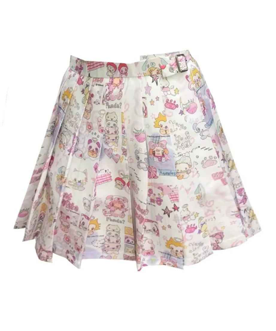 Kawaii Wonderland Pleated Skirt - Skirts