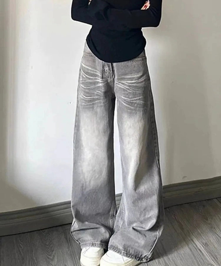 Korean Baggy Denim Pants - Pants