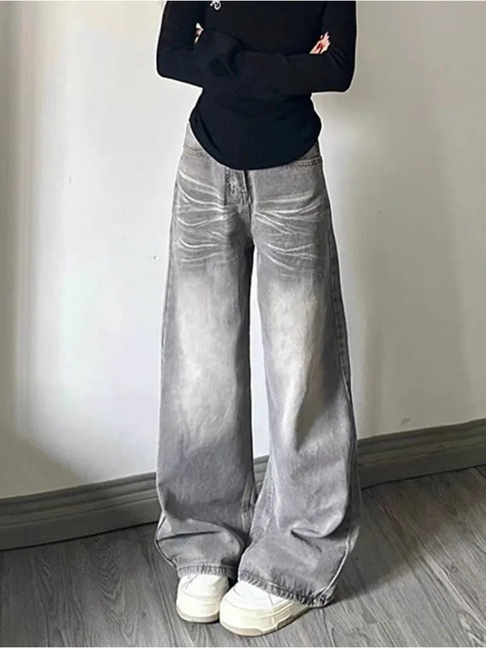 Korean Baggy Denim Pants - Pants
