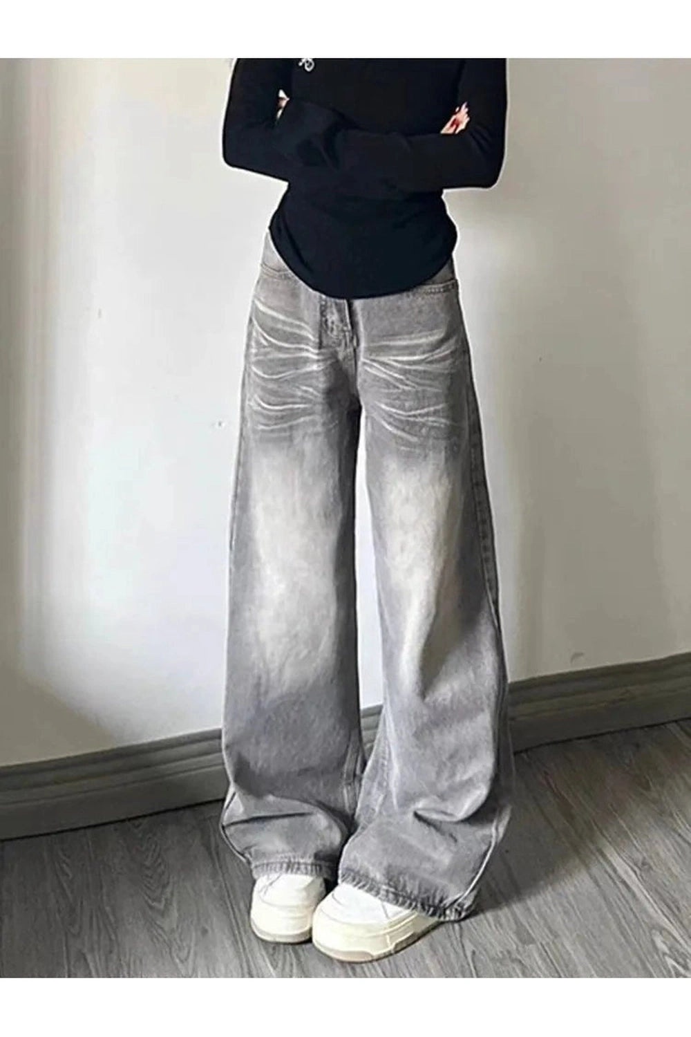 Korean Baggy Denim Pants - Pants