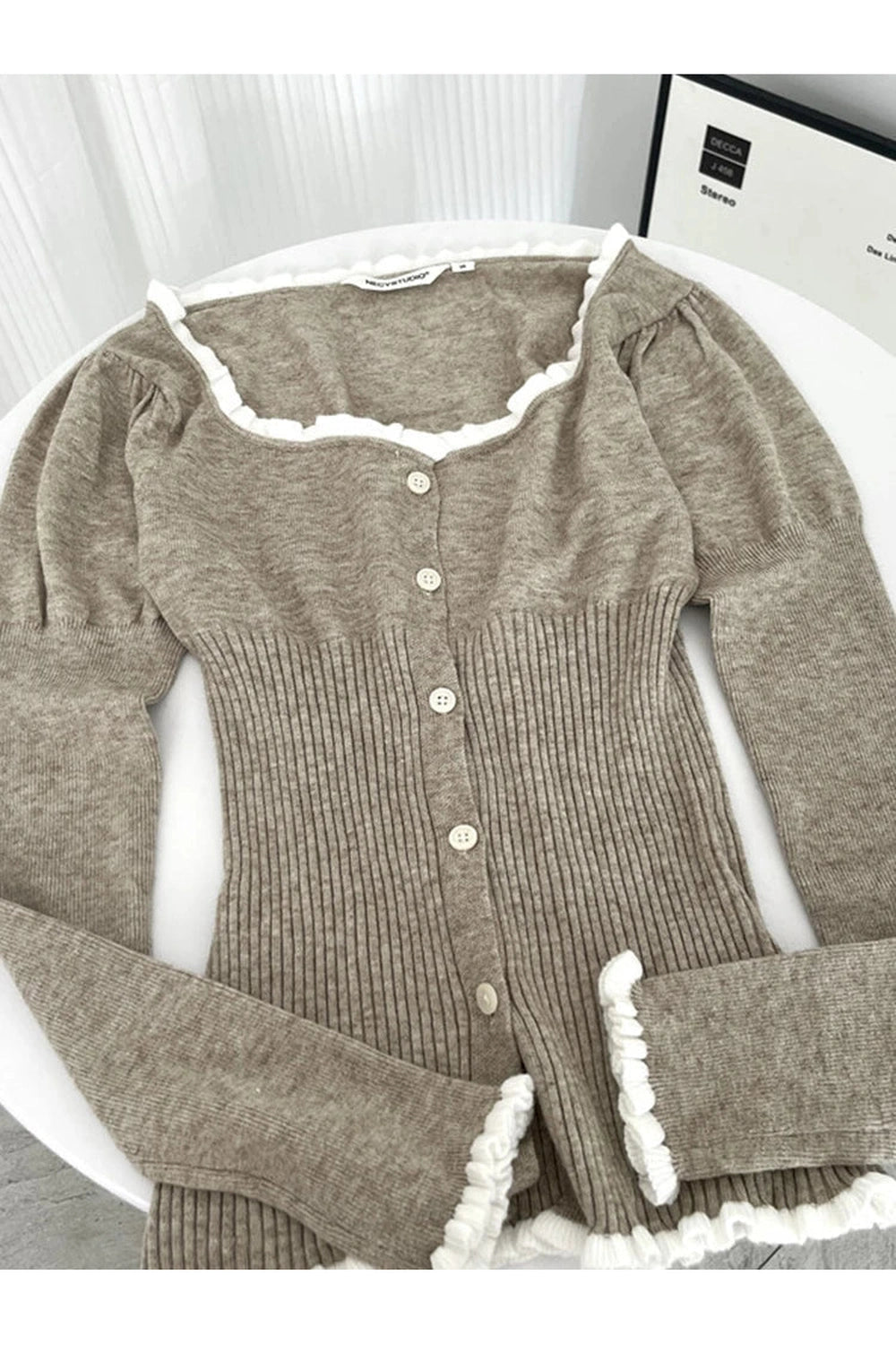 Acubi Style Cardigan Sweater Outfit Set Shoptery
