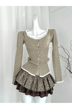Acubi Style Cardigan Sweater Outfit Set Shoptery