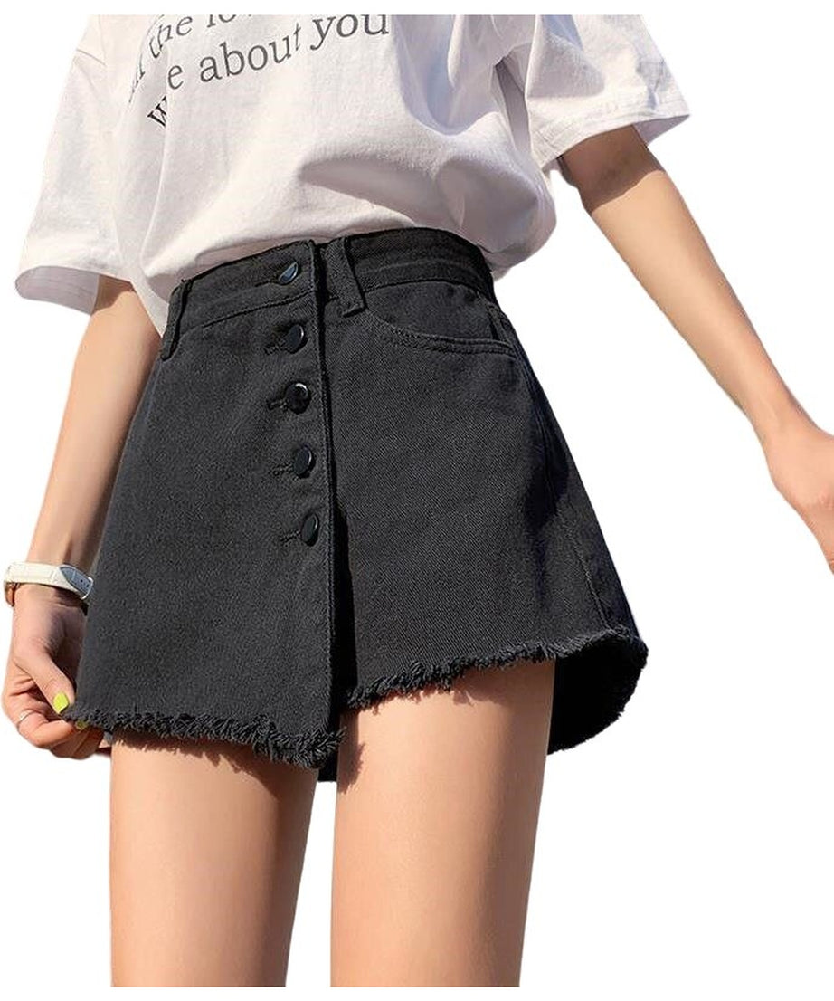 Korean Casual Denim Skirt - 