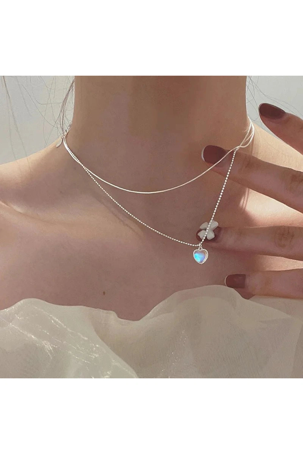 Aesthetic Love Clavicle Necklace Shoptery