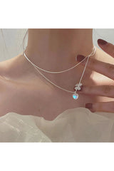 Aesthetic Love Clavicle Necklace Shoptery