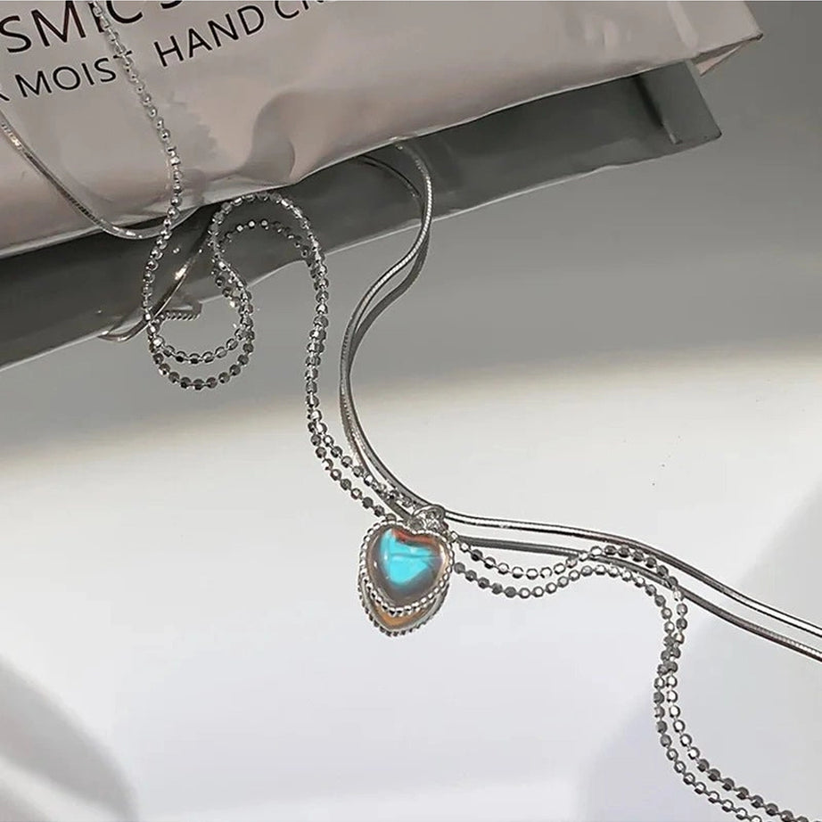 Aesthetic Love Clavicle Necklace Shoptery