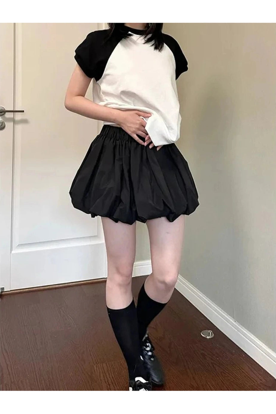 Korean Mini Balloon Skirt - Skirts