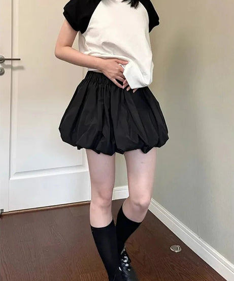 Korean Mini Balloon Skirt - Skirts