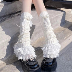 Kawaii Lace Melody Ruffle Leg Warmers Shoptery