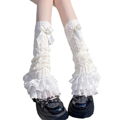 Kawaii Lace Melody Ruffle Leg Warmers Shoptery