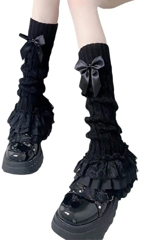 Buy Lace Melody Ruffle Leg Warmers - Shoptery