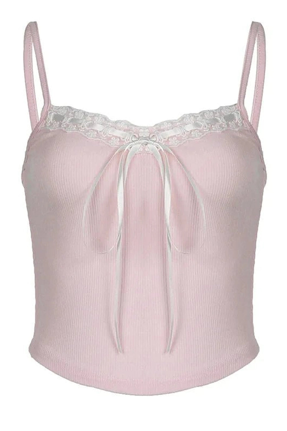 Lace Trim Pink Cami Top -