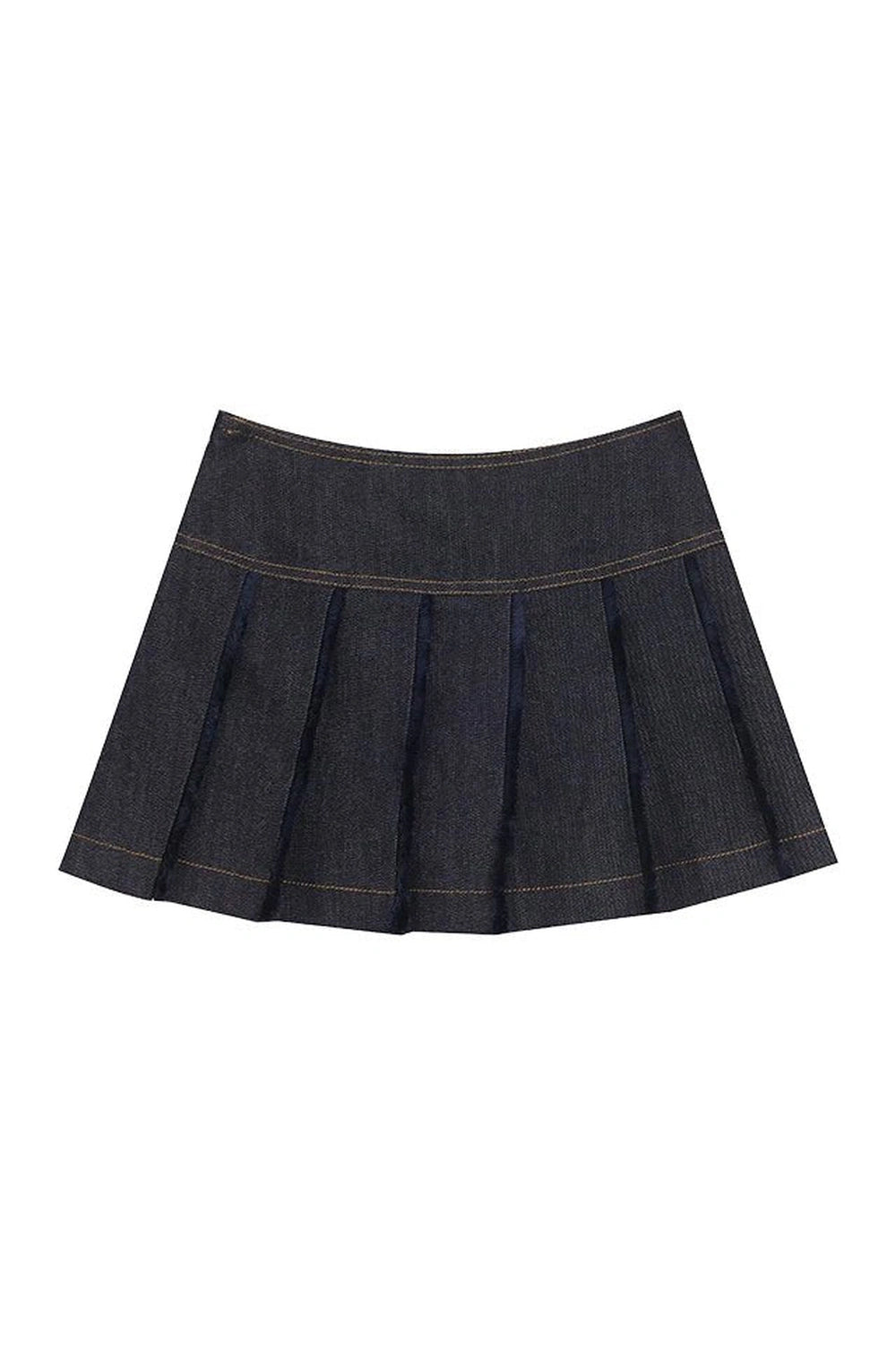 Retro Lace-Up Indigo Mini Set Only Skirt Shoptery