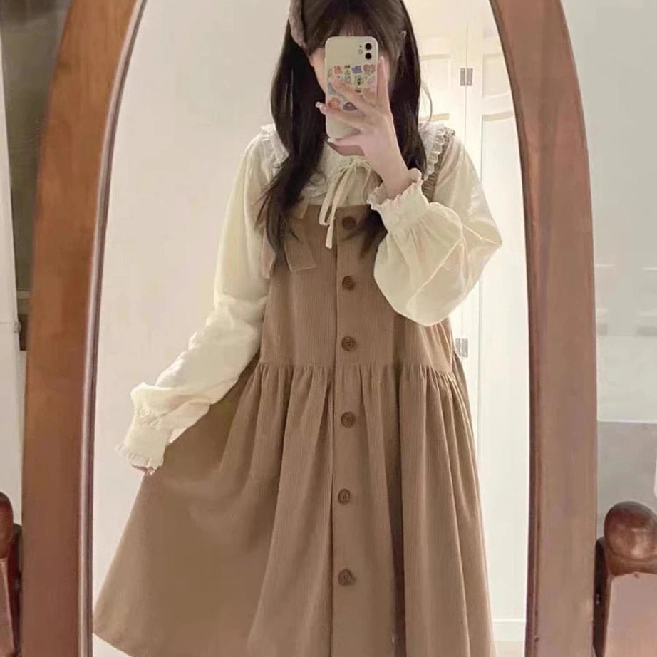 Retro Lace Whisper Bow-Tie Blouse Shoptery