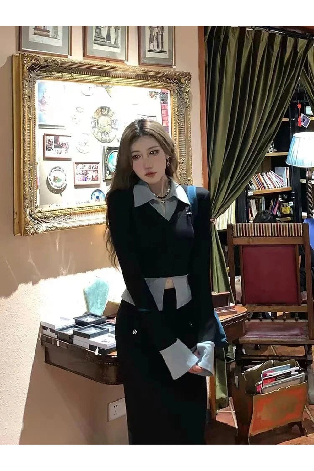 Fall Lapel Collar Knit Cardigan Shoptery