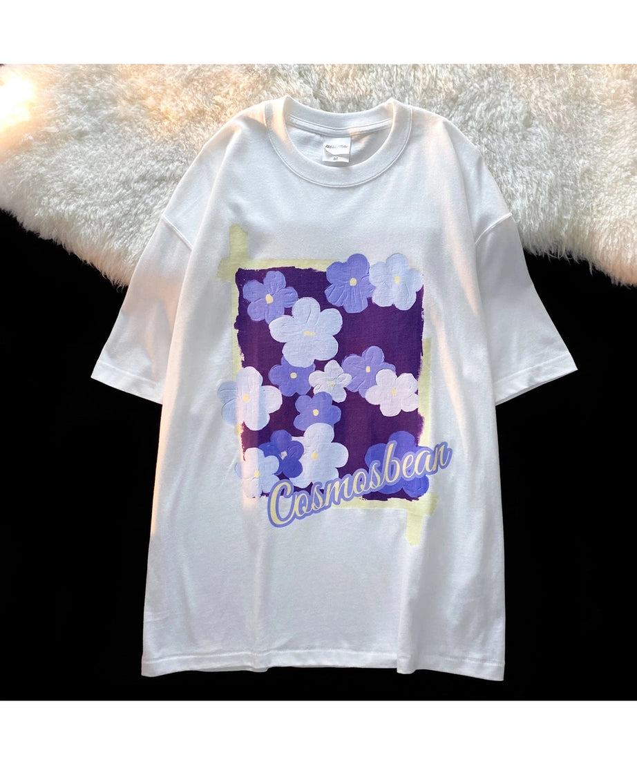 Lavender Blossom Graphic T-Shirt - T-Shirts