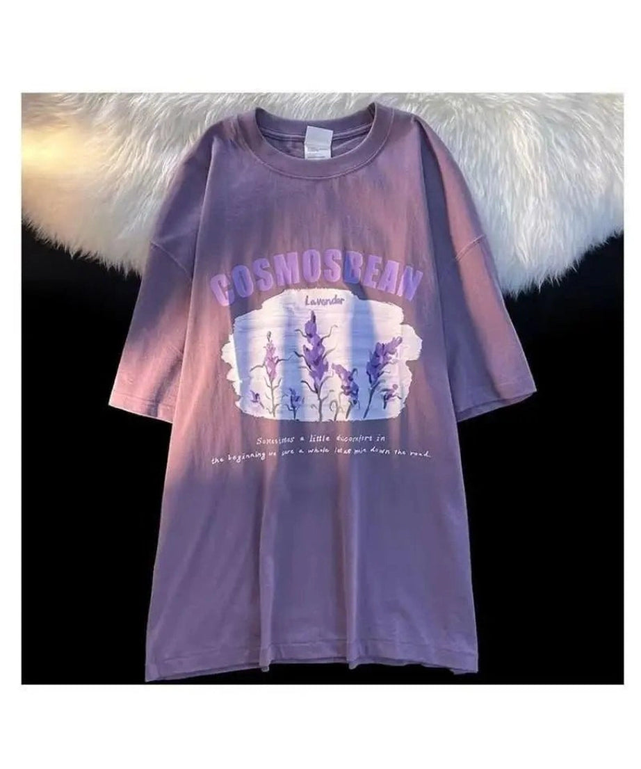 Lavender Dreamscape Graphic T-Shirt - T-Shirts