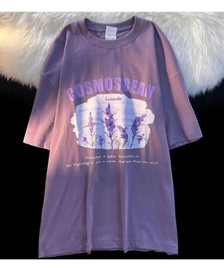 Lavender Dreamscape Graphic T-Shirt - T-Shirts