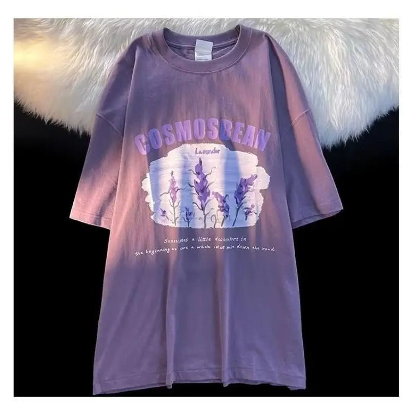 Lavender Dreamscape Graphic T-Shirt - T-Shirts