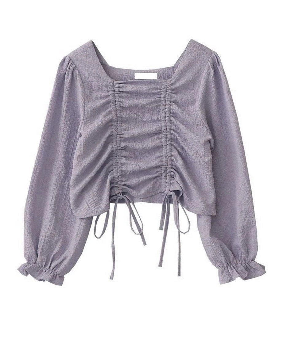 Lavender Ruched Dream Blouse - 