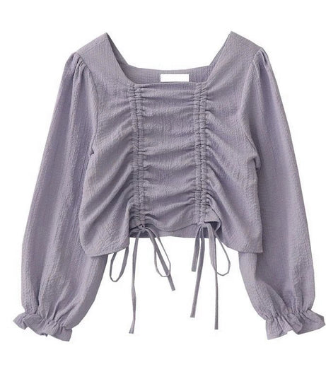 Lavender Ruched Dream Blouse - 