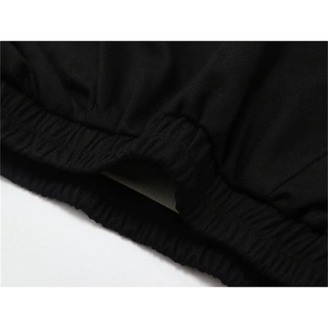 Alt Layered Strap Crop Sweatshirt Shoptery