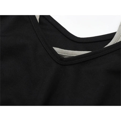 Alt Layered Strap Crop Sweatshirt Shoptery