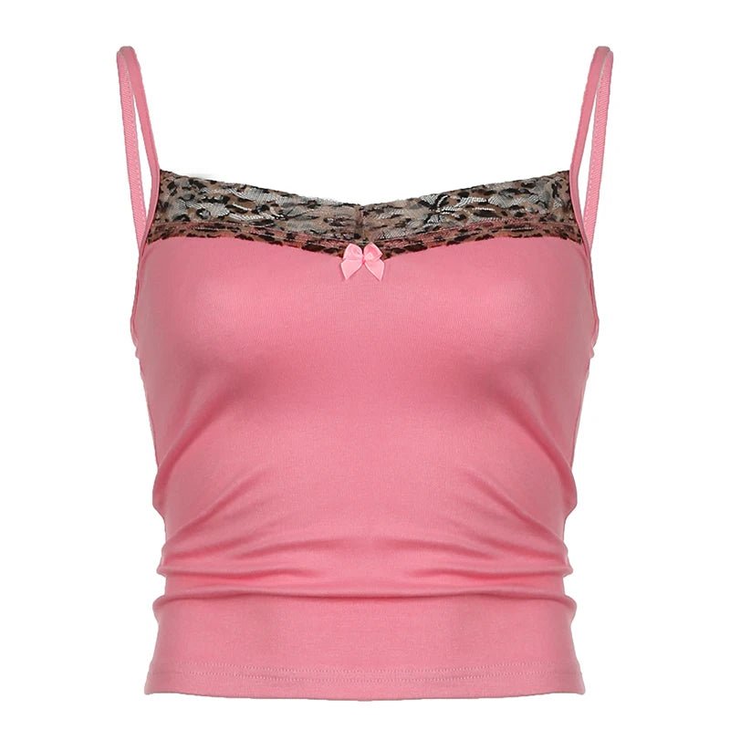 Leopard Print Y2K Cami Top - Shirts & Tops