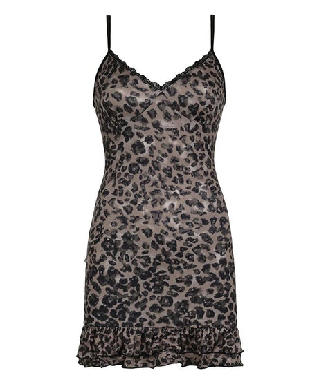 Leopard Spaghetti Strap Dress -