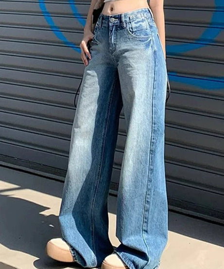 Light Wash Wide - Leg Denim - Jeans