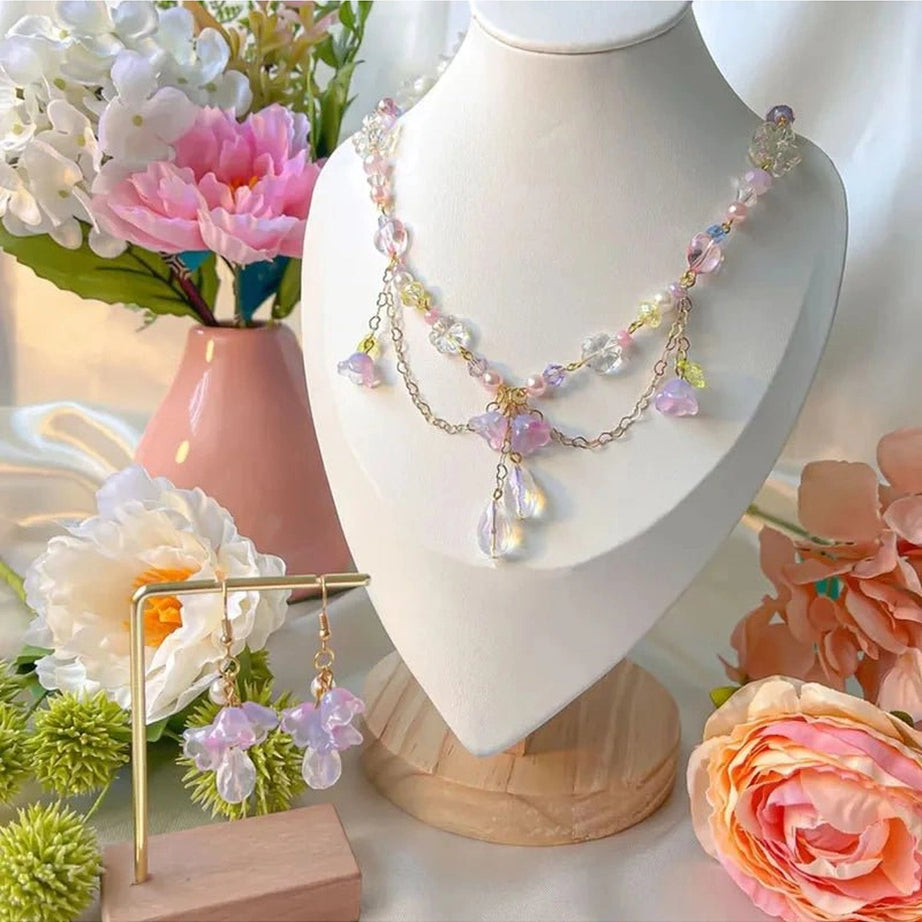 Lily Floral Necklace Shoptery
