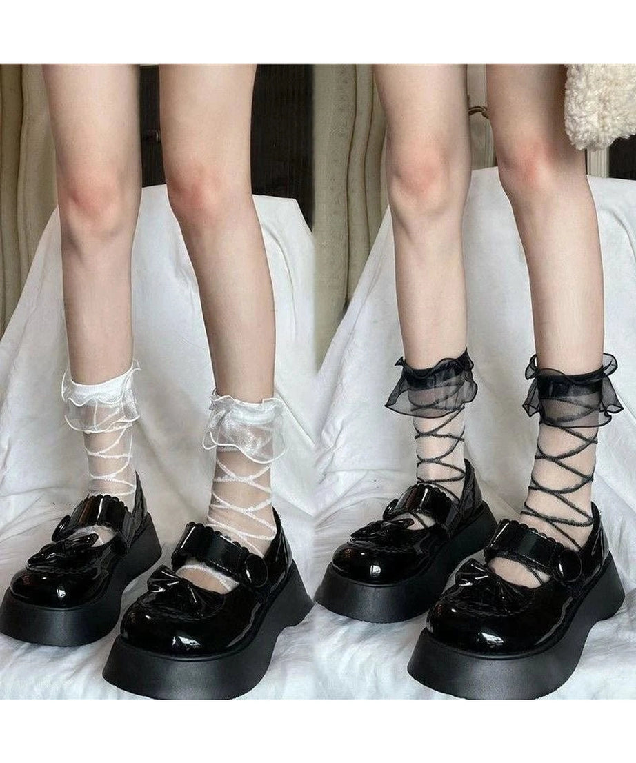 Lolita Lace Crew Socks - Socks