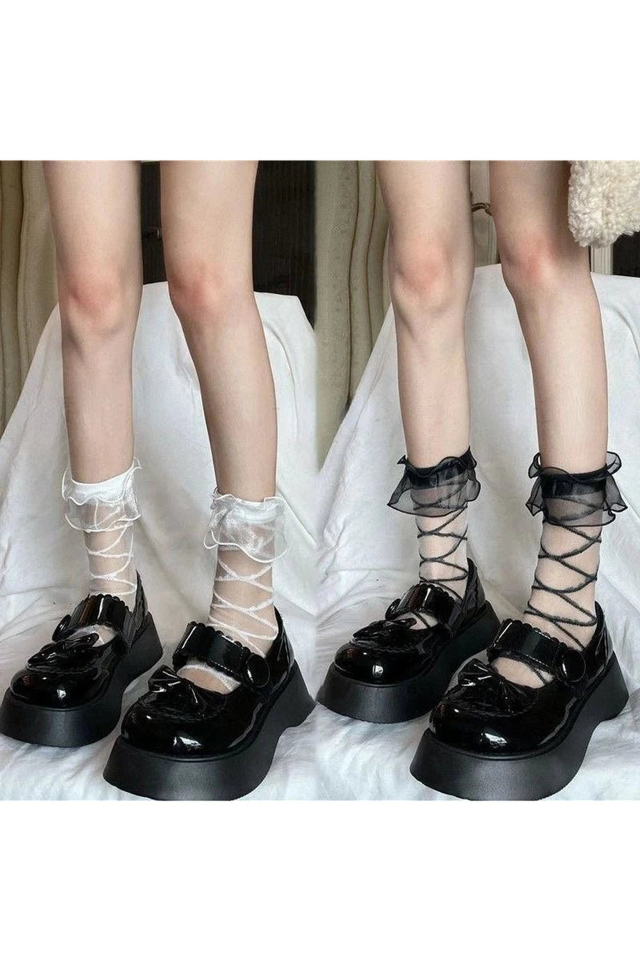 Lolita Lace Crew Socks - Socks