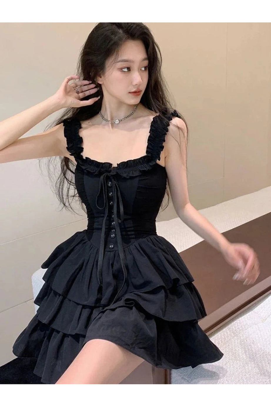 Lolita Style Black Dress - Dresses