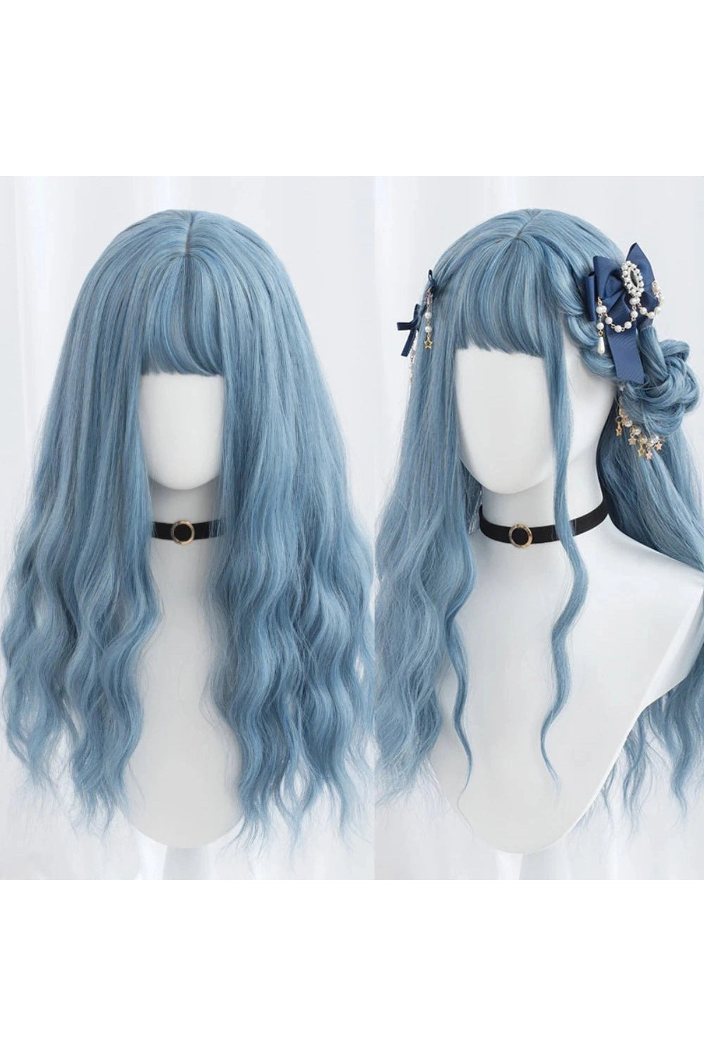 Kawaii Long Wavy Purple Wig blue wig CHINA 26inches Shoptery