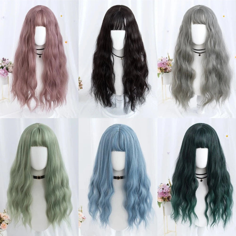 Kawaii Long Wavy Purple Wig Shoptery