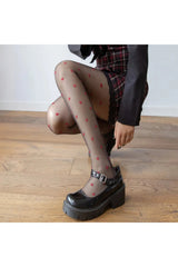 Coquette Lovecore Heart Fishnets Shoptery